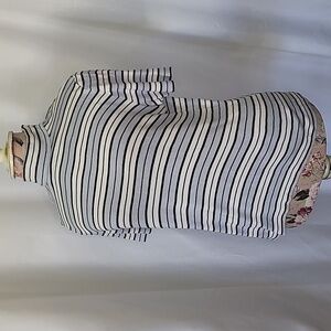 ST. JOHNS SPORT Striped Mock Neck Half Sleeve top